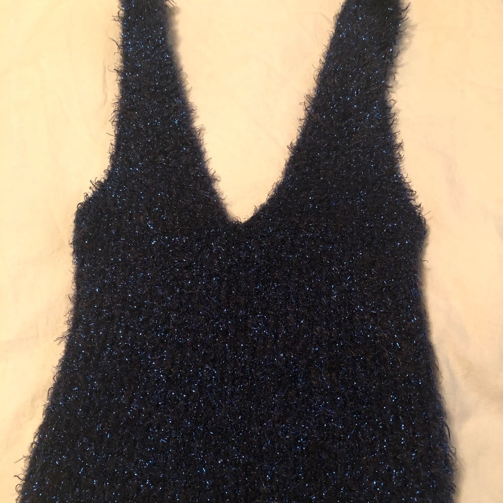 Urban outfitters tank top - blue fuzzy sparkle